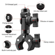 Camera Clip Motorcycle Bicycle Handlebar Crab Clamp For Sports Camera With Adapter