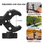 Camera Clip Motorcycle Bicycle Handlebar Crab Clamp For Sports Camera With Adapter