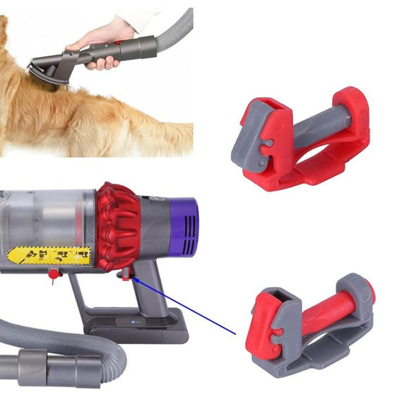 For Dyson V6 / V7 / V8 / V10 / V11 / V12 / V15 Vacuum Cleaner Switch Carabiner Holder(B Model Gray Body Red Key)