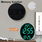 Wifi App Control LED Digital Wall Clock With RGB Light Multi-Functional Alarm Clock(Black Shell Colth Surface)