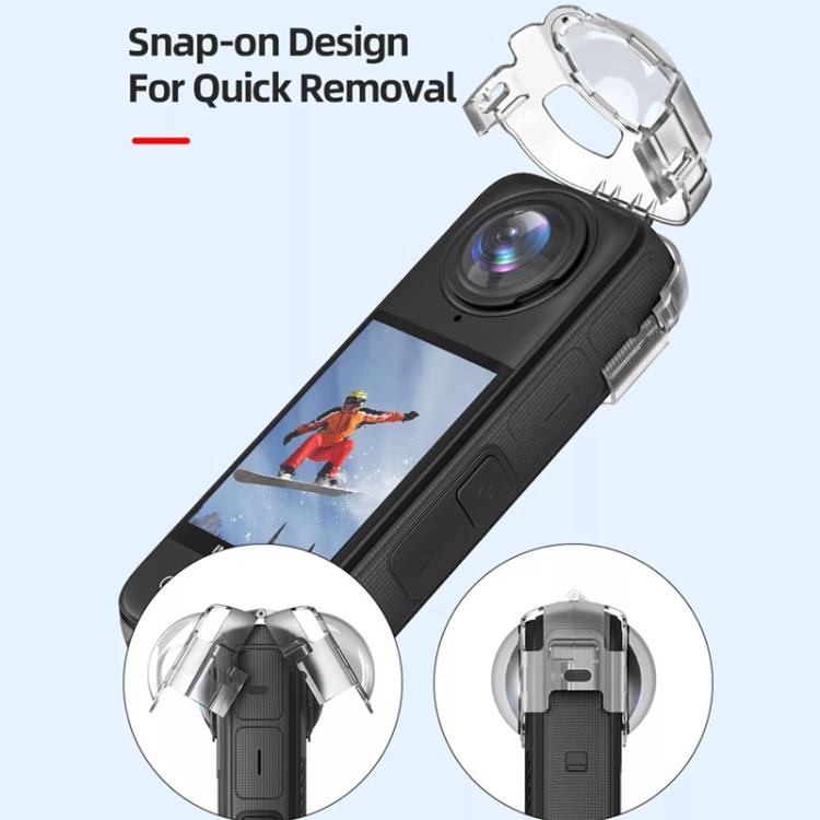 For Insta360 X4 HEPAIL AC37 Lens Anti-fog Snap-on Protective Mirror Front and Rear Lens Protectors - free shipping - PMC TechLife - Order now!