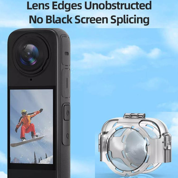 For Insta360 X4 HEPAIL AC37 Lens Anti-fog Snap-on Protective Mirror Front and Rear Lens Protectors
