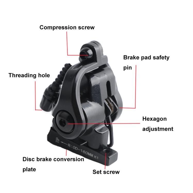 RACEWORK RK563 160mm Road Bike Disc Brake Flat Mount Mechanical Dual Side Actuation Caliper(1pair) - free shipping - PMc TechLife - Order now!