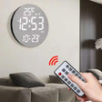 11.6-Inch White Light Wall Clock With Remote Control Multi-Functional Alarm Clock Black+Cloth - Wall Clock by PMc TechLife | Online Shopping South Africa | PMc TechLife | Buy Now Pay Later Mobicred