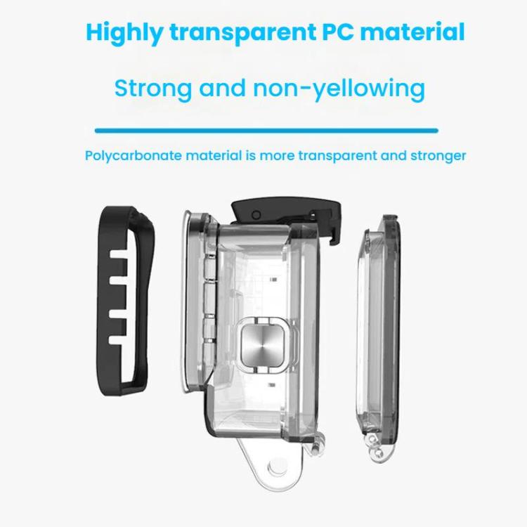 TELESIN For GoPro HERO8 Black 50m Waterproof Protective Case Diving Case Sports Camera Accessories(Transparent) - free shipping - PMC TechLife - Order now!