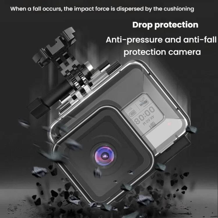 TELESIN For GoPro HERO8 Black 50m Waterproof Protective Case Diving Case Sports Camera Accessories(Transparent) - free shipping - PMC TechLife - Order now!