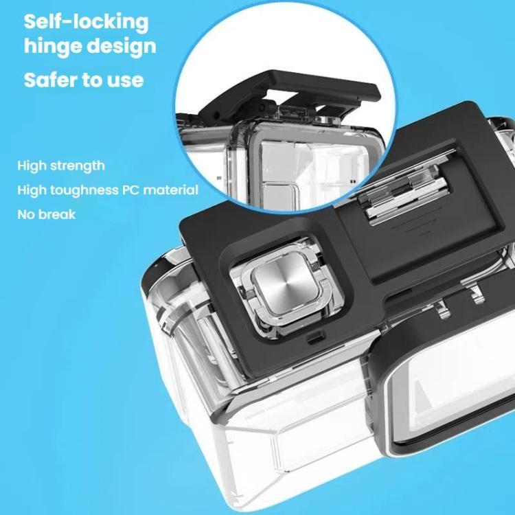 TELESIN For GoPro HERO8 Black 50m Waterproof Protective Case Diving Case Sports Camera Accessories(Transparent) - free shipping - PMC TechLife - Order now!