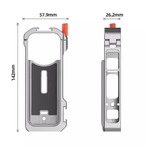 For Insta360 X4 HEPAIL Metal Heat Dissipation Magnetic Rabbit Cage