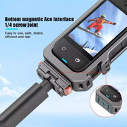 For Insta360 X4 HEPAIL Metal Heat Dissipation Magnetic Rabbit Cage