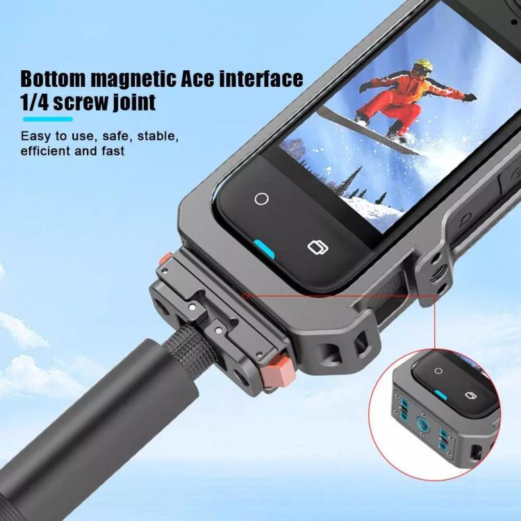 For Insta360 X4 HEPAIL Metal Heat Dissipation Magnetic Rabbit Cage