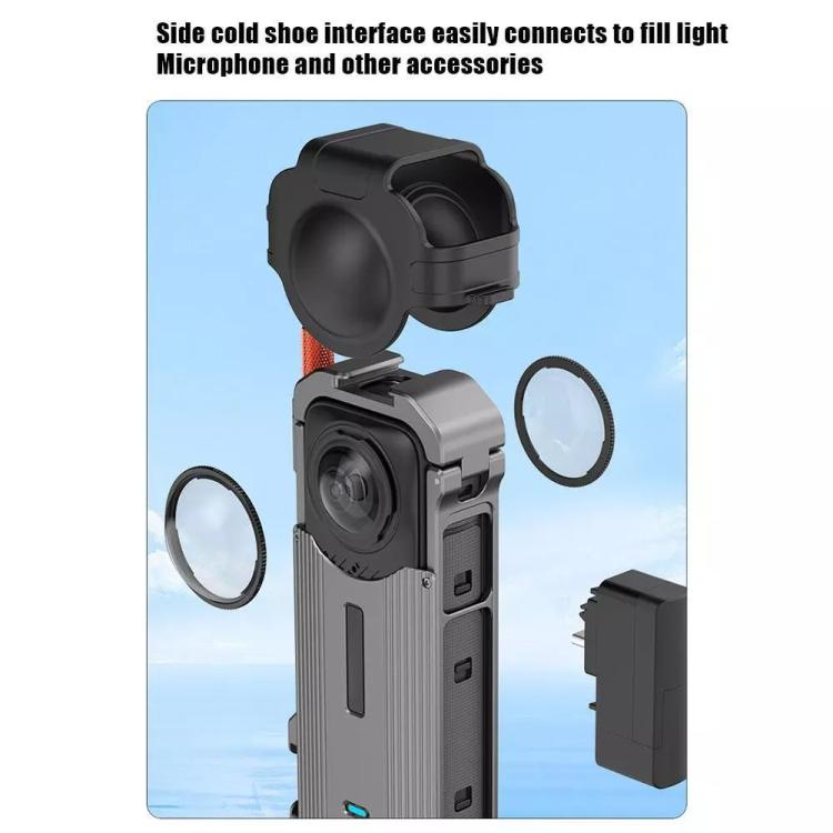 For Insta360 X4 HEPAIL Metal Heat Dissipation Magnetic Rabbit Cage