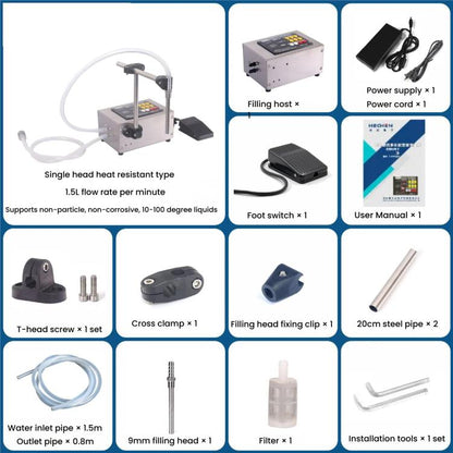 HECHEN CA10B  Heat-resistant 1.5L Automatic Small Intelligent Single Head Liquid Induction Multifunctional Quantitative Filling Machine(US Plug) - free shipping - PMC Jewellery - Order now!