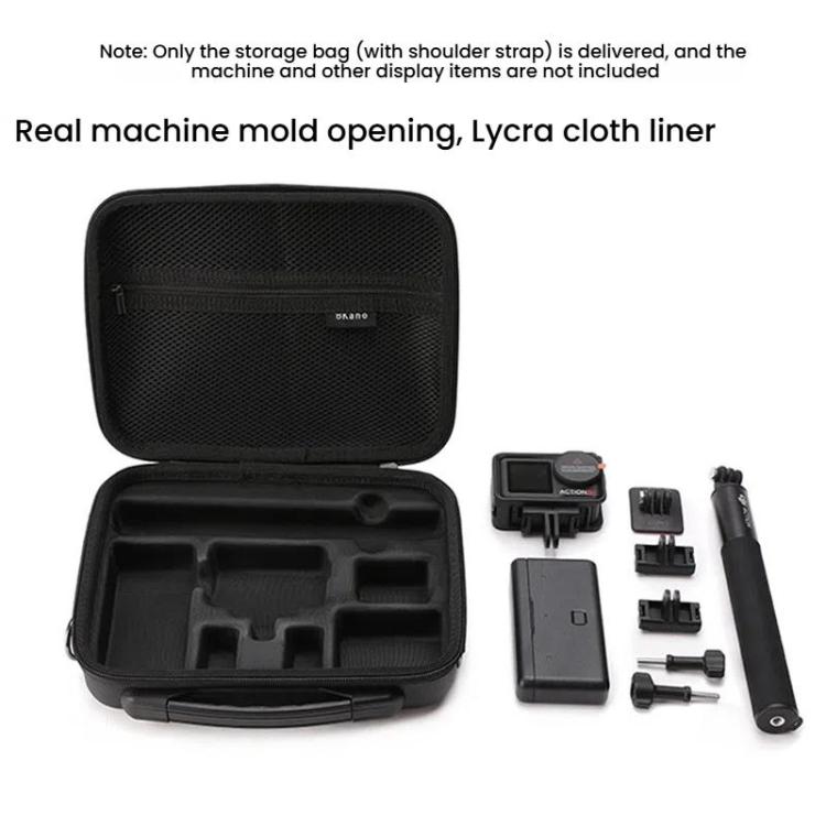 BKANO For DJI Osmo Action 3 / 4 / 5 Pro Sports Camera Storage Bag Portable Protective Bag Case(Black)