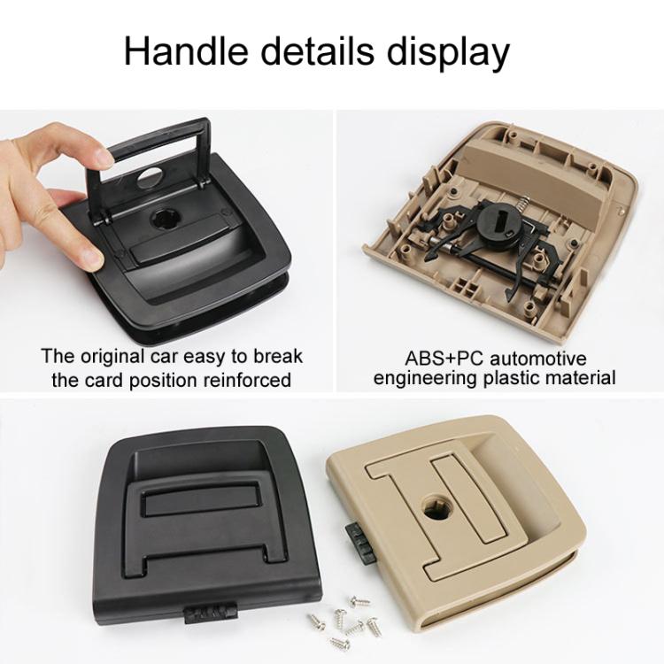 For BMW X5 E70 / X6 E71 E72 Car Boot Handle Inside Trunk Lid Bottom Plate Handle 51479120283(Without Lock Hole Black)