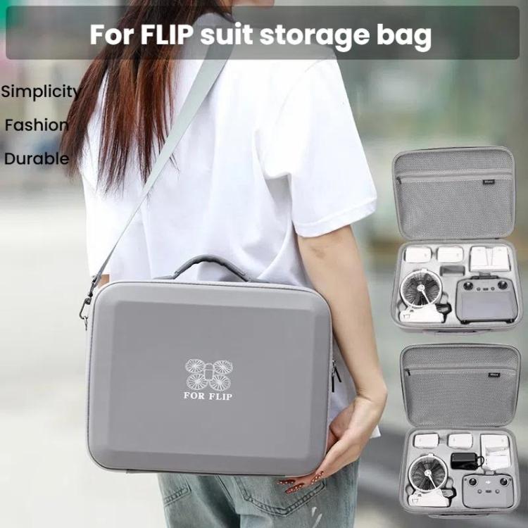 BKANO For DJI Flip Smooth Flying Tri-Power Kit Storage Bag Shock Absorbing Storage Case Backpack(For RC 2 With Screen)