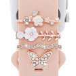 4pcs / Set 22mm Width Smart Watch Silicone Band Decorative Ring Metal Accessories(Rose Gold) - Watch Decorations by PMC TechLife | Online Shopping South Africa | PMC TechLife | Buy Now Pay Later Mobicred