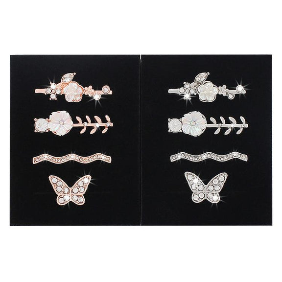4pcs / Set 22mm Width Smart Watch Silicone Band Decorative Ring Metal Accessories(Rose Gold)