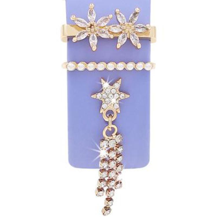 3pcs / Set 22mm Width Smart Watch Silicone Band Decorative Ring Metal Accessories, Style: 2 - Watch Decorations by PMC TechLife | Online Shopping South Africa | PMC TechLife | Buy Now Pay Later Mobicred