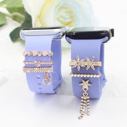 3pcs / Set 22mm Width Smart Watch Silicone Band Decorative Ring Metal Accessories, Style: 4