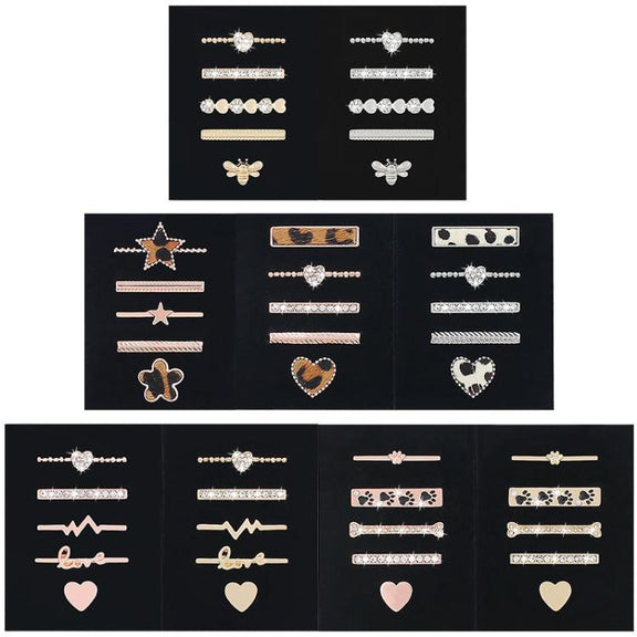 5pcs / Set 20mm Width Smart Watch Silicone Band Decorative Ring Metal Accessories, Style: Gold 1