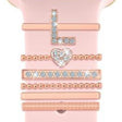 6pcs / Set Smart Watch Silicone Band Decorative Ring Metal Accessories, Size: L(Rose Gold) - Watch Decorations by PMC TechLife | Online Shopping South Africa | PMC TechLife | Buy Now Pay Later Mobicred
