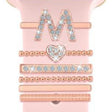 6pcs / Set Smart Watch Silicone Band Decorative Ring Metal Accessories, Size: M(Rose Gold) - Watch Decorations by PMC TechLife | Online Shopping South Africa | PMC TechLife | Buy Now Pay Later Mobicred