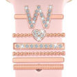6pcs / Set Smart Watch Silicone Band Decorative Ring Metal Accessories, Size: W(Rose Gold) - Watch Decorations by PMC TechLife | Online Shopping South Africa | PMC TechLife | Buy Now Pay Later Mobicred