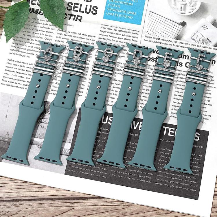 6pcs / Set Smart Watch Silicone Band Decorative Ring Metal Accessories, Size: Q(Silver) - Watch Decorations by PMC TechLife | Online Shopping South Africa | PMC TechLife | Buy Now Pay Later Mobicred