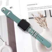 6pcs / Set Smart Watch Silicone Band Decorative Ring Metal Accessories, Size: A(Silver)