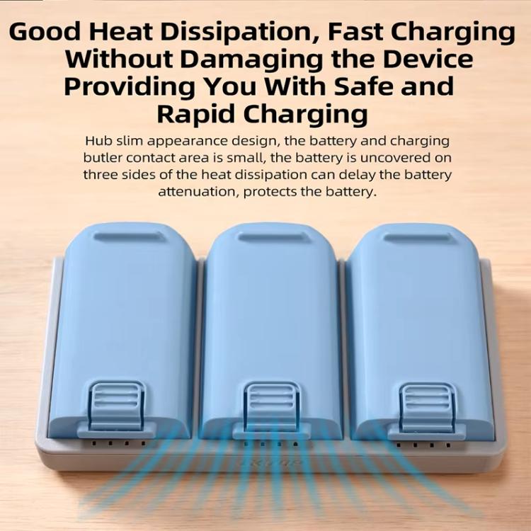 For DJI Neo Battery LKTOP Three-Way Charger 65W Fast Charging Hub(Gray) - free shipping - PMC Jewellery - Order now!