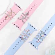 4pcs / Set 22mm Width Smart Watch Band Decorative Ring Metal Accessories, Style: 4
