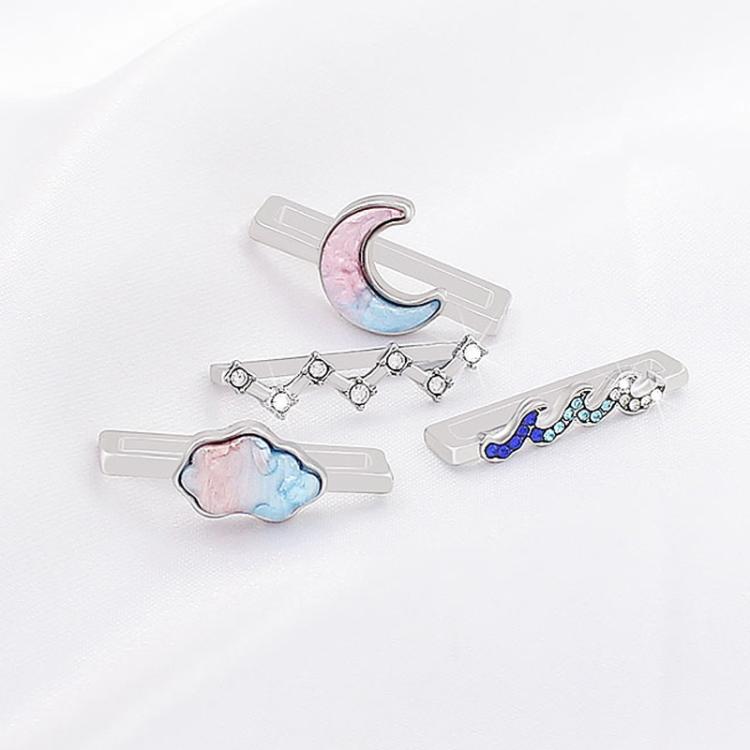4pcs / Set 22mm Width Smart Watch Band Decorative Ring Metal Accessories, Style: 4