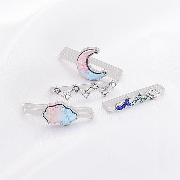 4pcs / Set 22mm Width Smart Watch Band Decorative Ring Metal Accessories, Style: 1