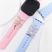 4pcs / Set 22mm Width Smart Watch Band Decorative Ring Metal Accessories, Style: 1