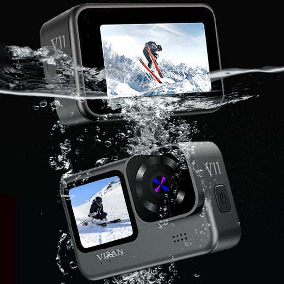 VIRAN V11 Dual-Color Screen 5K HD IP68 Water-resistant Six-Axis Anti-Shake Sports Camera(Black)