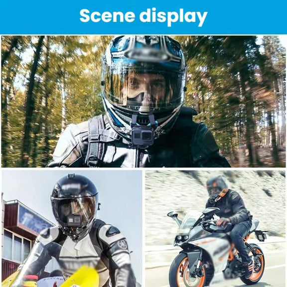 TELESIN Sports Camera Motorcycle Helmet Chin Mount Bracket For GoPro HERO Series / DJI Osmo Action / Insta360, Spec: Holder + J-Buckle