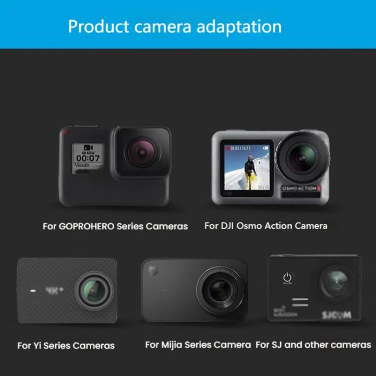 TELESIN Sports Camera Motorcycle Helmet Chin Mount Bracket For GoPro HERO Series / DJI Osmo Action / Insta360, Spec: Holder + J-Buckle