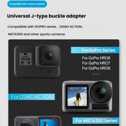 TELESIN Sports Camera Motorcycle Helmet Chin Mount Bracket For GoPro HERO Series / DJI Osmo Action / Insta360, Spec: Holder + J-Buckle