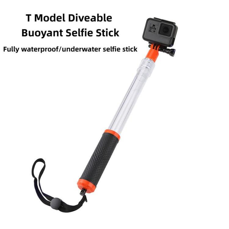 TELESIN Waterproof Selfie Stick For GoPro HERO Series / DJI Osmo Action Series And Other Sports Camera(Transparent) - free shipping - PMC Jewellery - Order now!