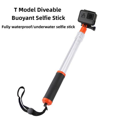 TELESIN Waterproof Selfie Stick For GoPro HERO Series / DJI Osmo Action Series And Other Sports Camera(Transparent) - free shipping - PMC Jewellery - Order now!