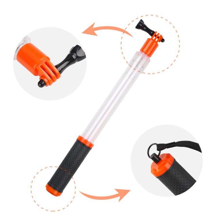TELESIN Waterproof Selfie Stick For GoPro HERO Series / DJI Osmo Action Series And Other Sports Camera(Transparent) - free shipping - PMC Jewellery - Order now!