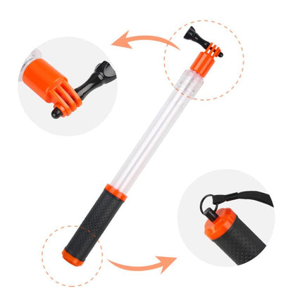 TELESIN Waterproof Selfie Stick For GoPro HERO Series / DJI Osmo Action Series And Other Sports Camera(Transparent) - free shipping - PMC Jewellery - Order now!