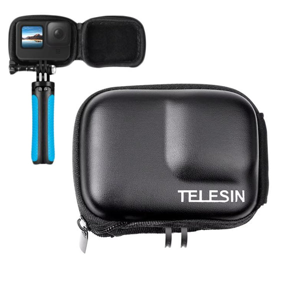 TELESIN Sports Camera Mini EVA Protective Storage Bag For GoPro HERO12 Black /11 Black /10 Black /9 Black(Black)