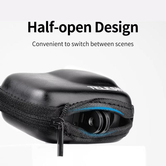 TELESIN Sports Camera Mini EVA Protective Storage Bag For GoPro HERO12 Black /11 Black /10 Black /9 Black(Black)