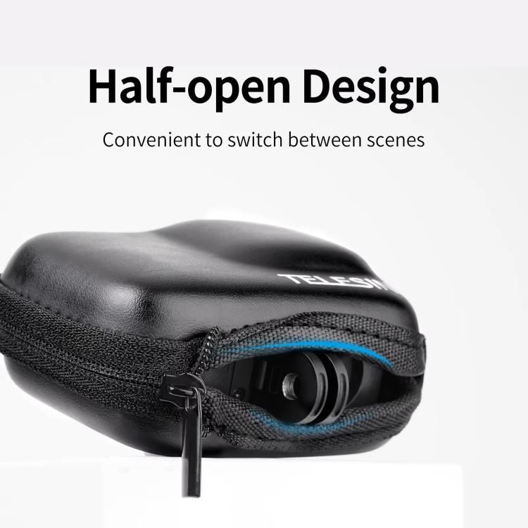 TELESIN Sports Camera Mini EVA Protective Storage Bag For GoPro HERO12 Black /11 Black /10 Black /9 Black(Black)