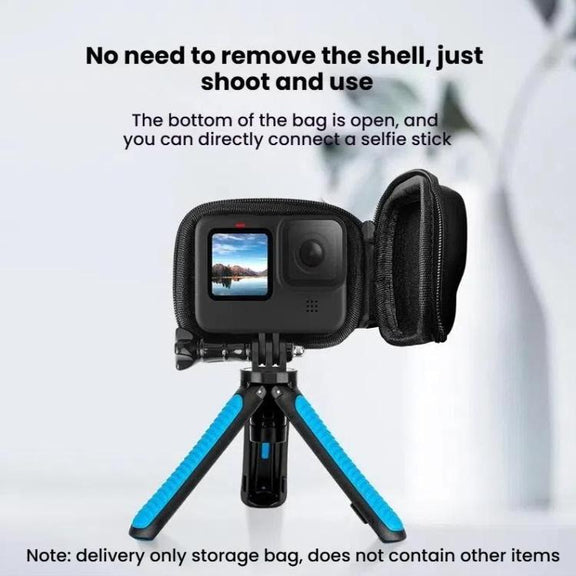 TELESIN Sports Camera Mini EVA Protective Storage Bag For GoPro HERO12 Black /11 Black /10 Black /9 Black(Black)