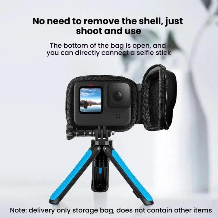 TELESIN Sports Camera Mini EVA Protective Storage Bag For GoPro HERO12 Black /11 Black /10 Black /9 Black(Black)