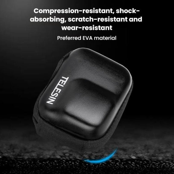 TELESIN Sports Camera Mini EVA Protective Storage Bag For GoPro HERO12 Black /11 Black /10 Black /9 Black(Black)