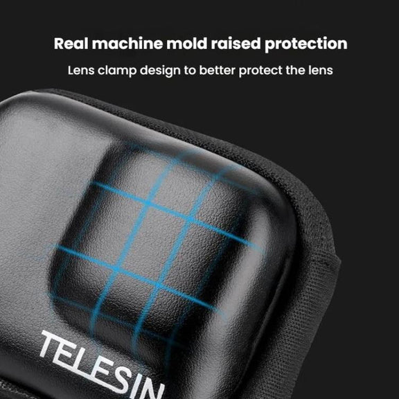 TELESIN Sports Camera Mini EVA Protective Storage Bag For GoPro HERO12 Black /11 Black /10 Black /9 Black(Black)