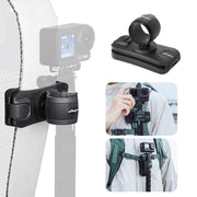 AMagisn Selfie Stick Hanger Action Camera Backpack Quick Attachment for Insta360 / DJI / GoPro(Black)